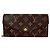 Portafoglio Clutch Sarah Monogram Fucsia Louis Vuitton Marrone