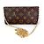 Portafoglio Clutch Sarah Monogram Fucsia Louis Vuitton Marrone - vista 2