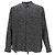 Camicia in seta nera con stampa di note musicali Saint Laurent Nero