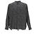 Camicia in seta nera con stampa di note musicali Saint Laurent Nero - vista 7