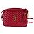 Borsa a tracolla Lou in pelle di vitello trapuntata rossa Saint Laurent Rosso