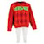 Roter Wollpullover mit Versace-Logo und Argyle-Muster  - Ansicht 4