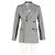 Joseph Houndstooth Double-Breasted Blazer in Grey Wool - view 4