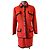 Conjunto de saia e casaco Chanel em tweed coral