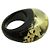 NUOVO ANELLO LOUIS VUITTON INCLUSION MONOGRAM T 50 IN RESINA NERA Nero - vista 4
