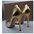 Décolleté Gianvito Rossi Plexy Oro in Pelle - vista 2