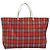 Burberry Nova Check Tote Bag Nylon Rot Beige Auth th5793 - Ansicht 2