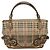 Bolsa de mão em PVC couro bege xadrez Nova da BURBERRY ouro Auth EC786 Dourado - vista 13