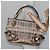 Bolsa de mão em PVC couro bege xadrez Nova da BURBERRY ouro Auth EC786 Dourado - vista 21