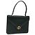 Handtasche aus grünem Leder mit Gold Christian Dior Auth BA732 Golden