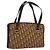 Borsa a mano in tela Trotter Christian Dior marrone Auth EC646