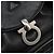 Zaino in pelle nera e argento Gancini di Salvatore Ferragamo Auth EC696 Nero - vista 19