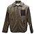 Giacca con cappuccio zip in cotone marrone con logo in rilievo Loewe