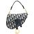 Borsa a tracolla in tela blu navy Christian Dior