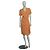 Vestido envelope com cinto de viscose laranja Thierry Mugler