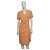 Vestido envelope com cinto de viscose laranja Thierry Mugler - vista 2