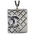 Collana pendente Chanel Matelassé Coco Mark Cambon Argento - vista 2