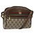 GUCCI GG Supreme Web Borsa Sherry Linea PVC Beige Oro Rosso 56 02 087 Auth EC527 D'oro
