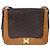 Céline Borsa a spalla in tela Macadam CELINE in pelle PVC marrone oro Auth 102371 D'oro - vista 2