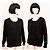 Autre Marque Adagio Seiden- und Kaschmirpullover in Schwarz Größe L XL - Ansicht 3