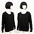 Autre Marque Adagio Seiden- und Kaschmirpullover in Schwarz Größe L XL - Ansicht 4