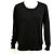 Autre Marque Adagio Seiden- und Kaschmirpullover in Schwarz Größe L XL - Ansicht 6