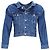 Chaqueta corta abotonada Balenciaga en denim de algodón azul Azul claro