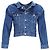 Chaqueta corta abotonada Balenciaga en denim de algodón azul Azul claro - vista 6