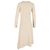 Vestido midi de lana crema de manga larga de Jil Sander Blanco Crudo - vista 3