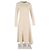 Vestido midi de lana crema de manga larga de Jil Sander Blanco Crudo - vista 4
