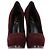 Décolleté a piattaforma Tribtoo di Saint Laurent in suede bordeaux Rosso Bordò - vista 2