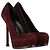 Décolleté a piattaforma Tribtoo di Saint Laurent in suede bordeaux Rosso Bordò - vista 4