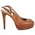 Stuart Weitzman Décolleté Slingback con Piattaforma in Pelle Marrone