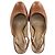 Stuart Weitzman Décolleté Slingback con Piattaforma in Pelle Marrone - vista 3