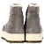 Prada Winter Stiefeletten aus grauem Wildleder mit Shearling-Futter Weiß Roh - Ansicht 5