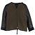 Giacca con zip Isabel Marant in lana e pelle verde oliva e nera