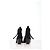 Stivaletti con zip Acne Studios in pelo di pony nero - vista 11