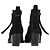 Stivaletti con zip Acne Studios in pelo di pony nero - vista 5