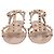 Valentino Garavani Sandali piatti Valentino Rockstud in gomma beige - vista 2