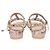Valentino Garavani Sandali piatti Valentino Rockstud in gomma beige - vista 3