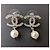 Chanel CC C22C Orecchini in Cristallo Perla SHW Pendenti Scatola Ricevuta Argento - vista 3