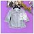 Chanel Giacca Chain Link Trim Shimmer Grey 40 FR - vista 15