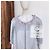 Chanel Giacca Chain Link Trim Shimmer Grey 40 FR - vista 6