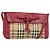 Borsa a spalla Burberry Nova Check in PVC pelle beige rosa Auth BD685