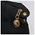 Borsa a Spalla Canage Christian Dior Nylon Nero Oro Auth yk17665 D'oro - vista 11