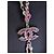 Chanel CC B21P Logo Collana in Pelle Rosa con Perle e Cristalli GHW - vista 7