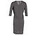 Vestido mini de cuello redondo Rick Owens en algodón gris - vista 3