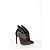 Stivaletti con tacco decorati Alaïa con ali in suede grigio e nero - vista 11