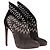 Stivaletti con tacco decorati Alaïa con ali in suede grigio e nero - vista 4