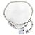 Chanel CC P19C La Pausa collana cintura logo a righe perla GHW scatola etichetta Blu